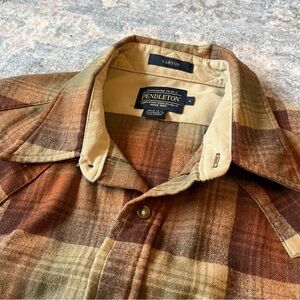 Pendleton Snap-Front Western Canyon Plaid Wool Shirt